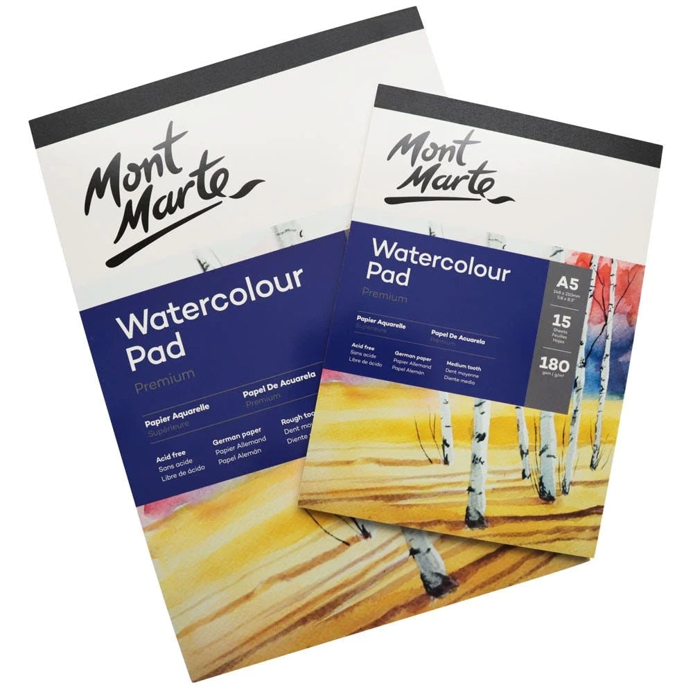 Watercolour Pad German Paper Premium A4 180gsm 15 Sheet