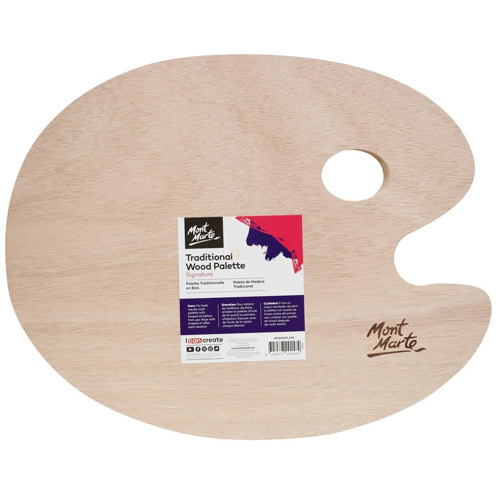 Traditional Wood Palette Signature 30 x 38cm (11.8 x 14.9in)