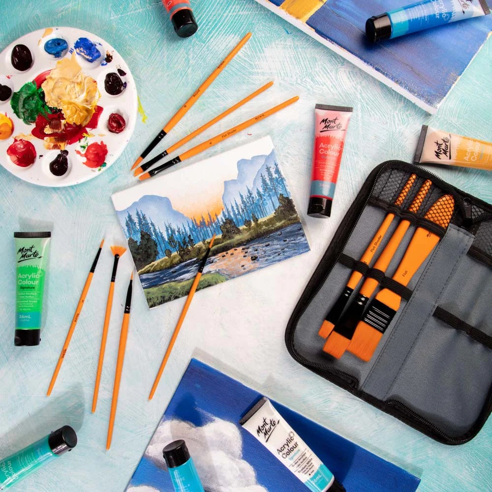 Mont Marte Acrylic Brush Set Signature 11pc