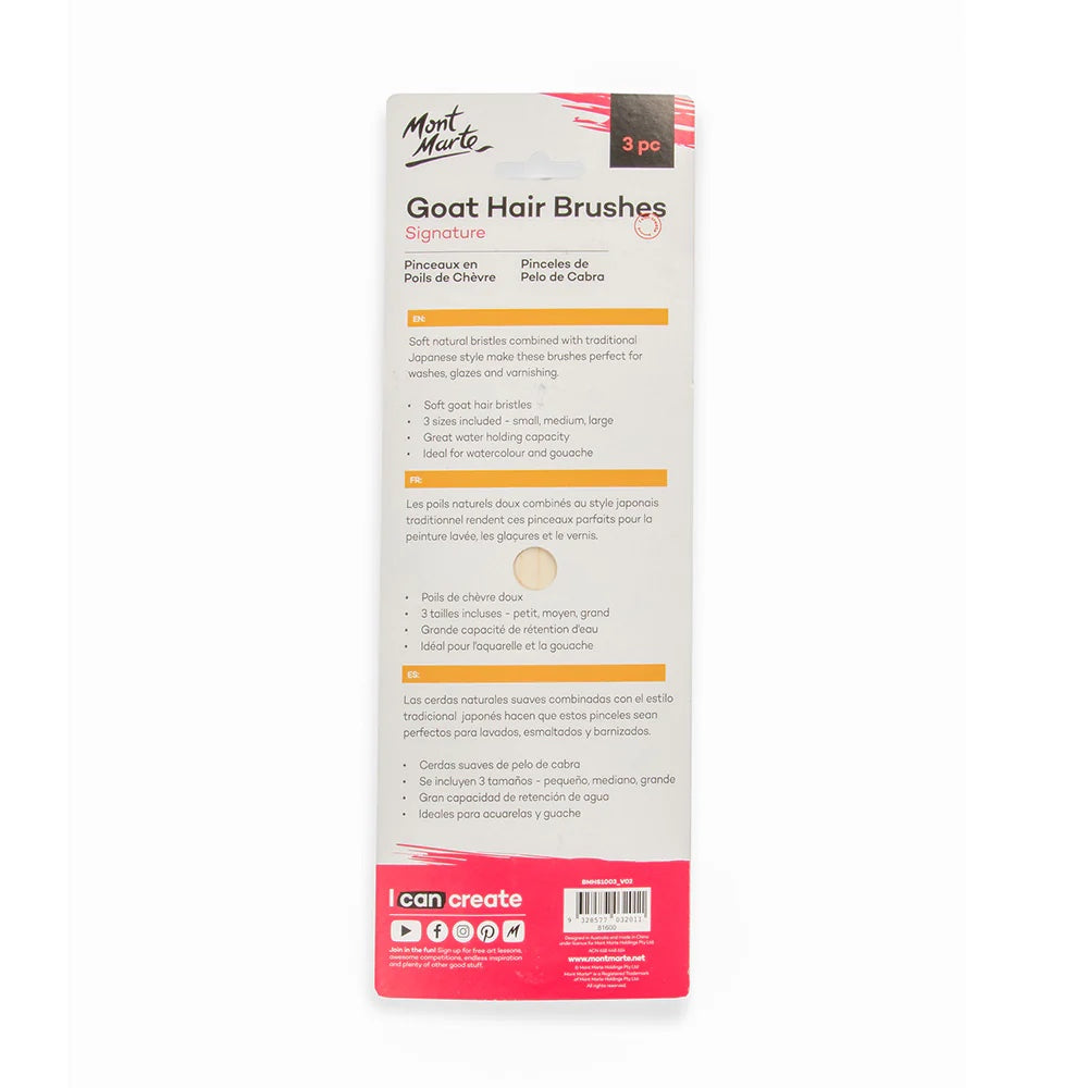 Goat Hair Brushes Signature 3pc
