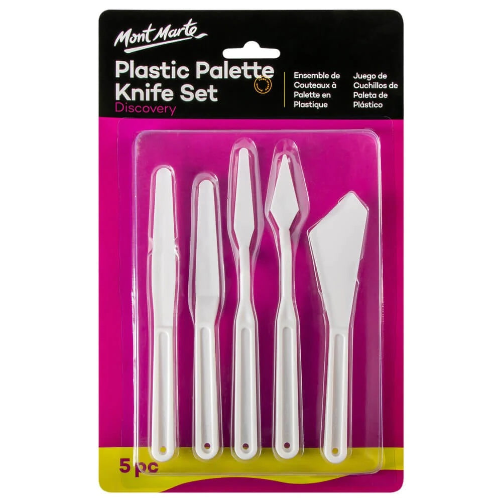 Plastic Palette Knife Set Discovery 5pc