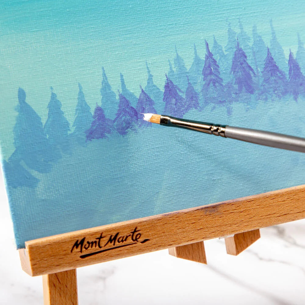 Artist Acrylic Brush Premium Taklon Flat Long 2