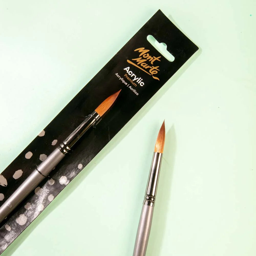 Artist Acrylic Brush Taklon Flat Long 16