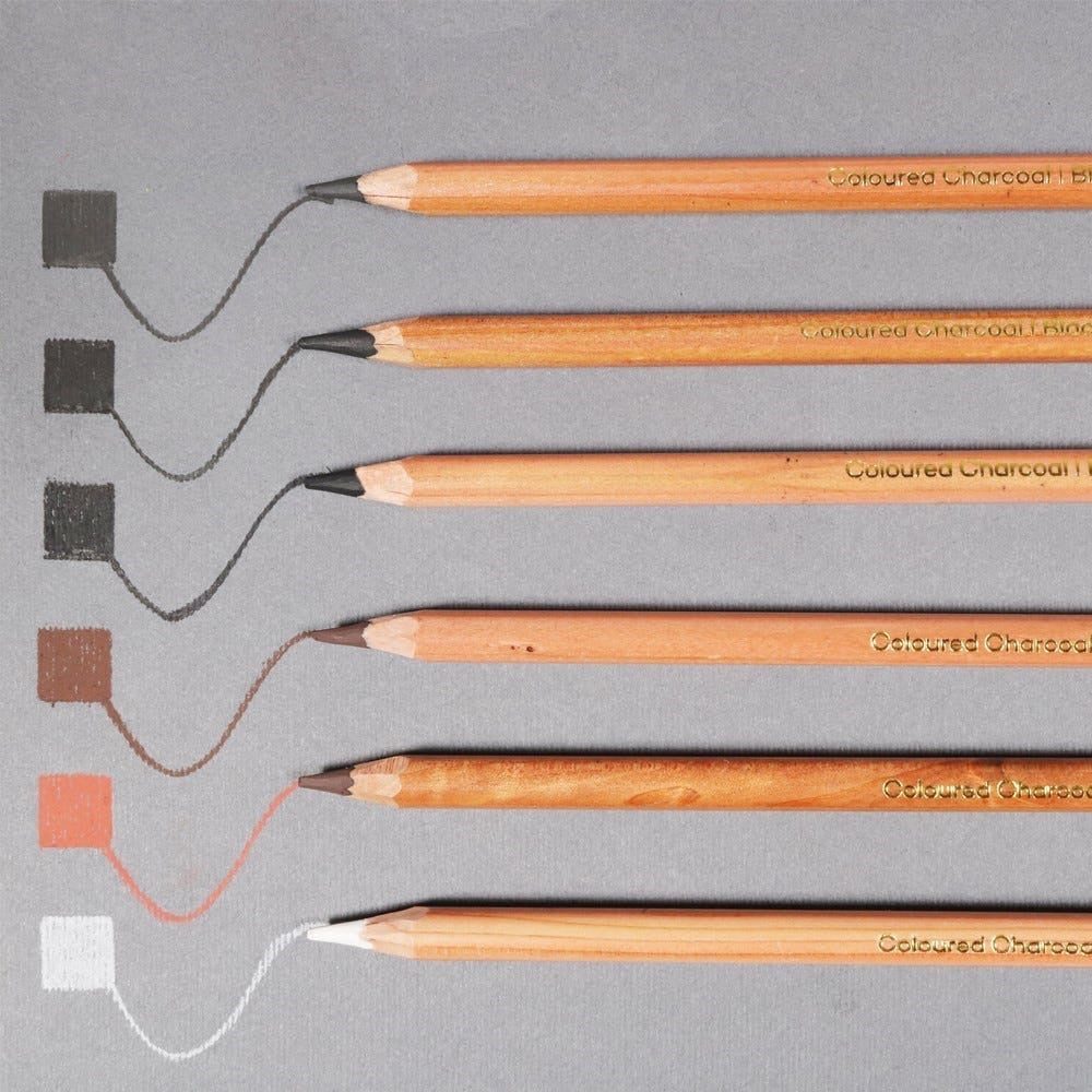 Coloured Charcoal Pencils Signature 12pc