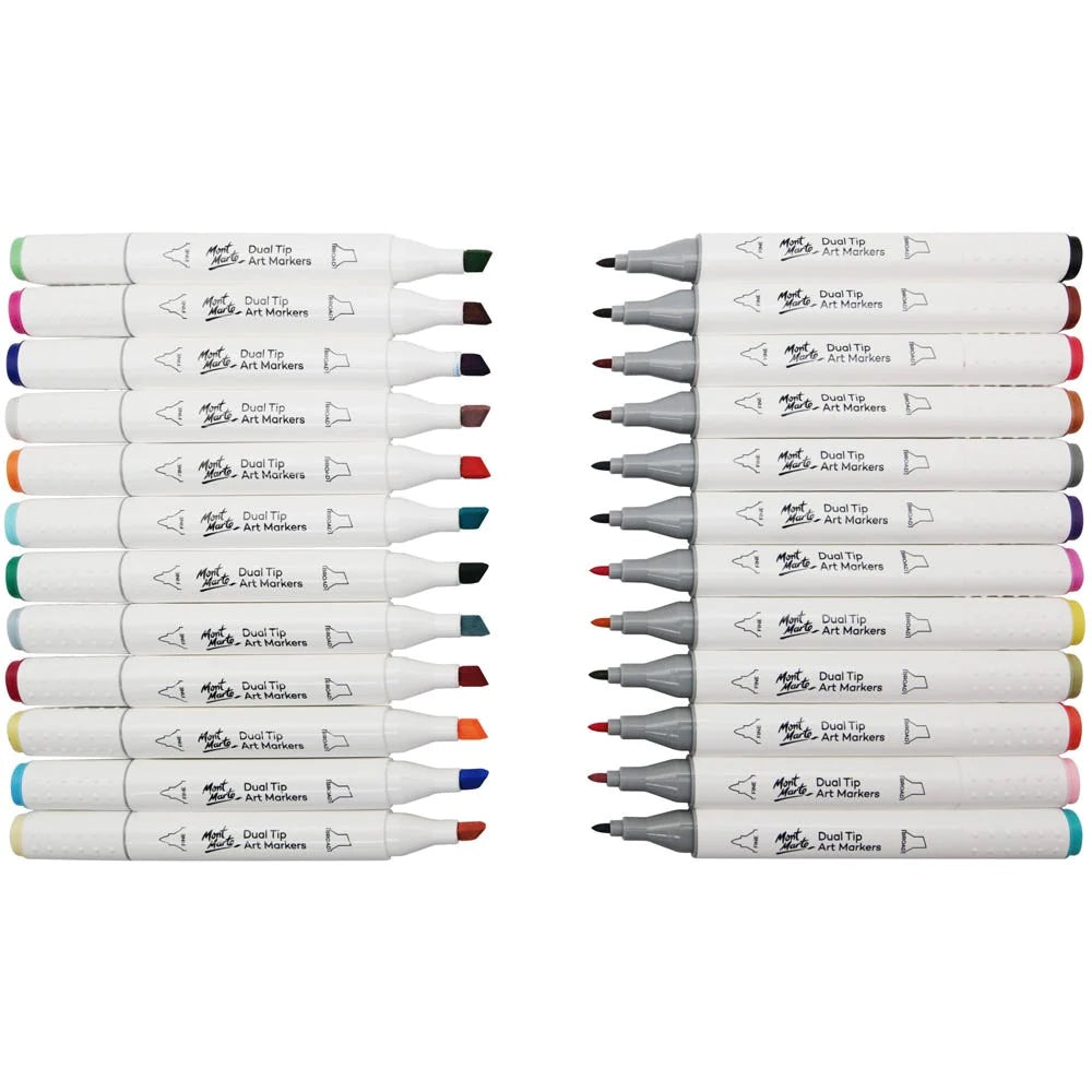 Dual Tip Art Markers in Case Premium 24pc