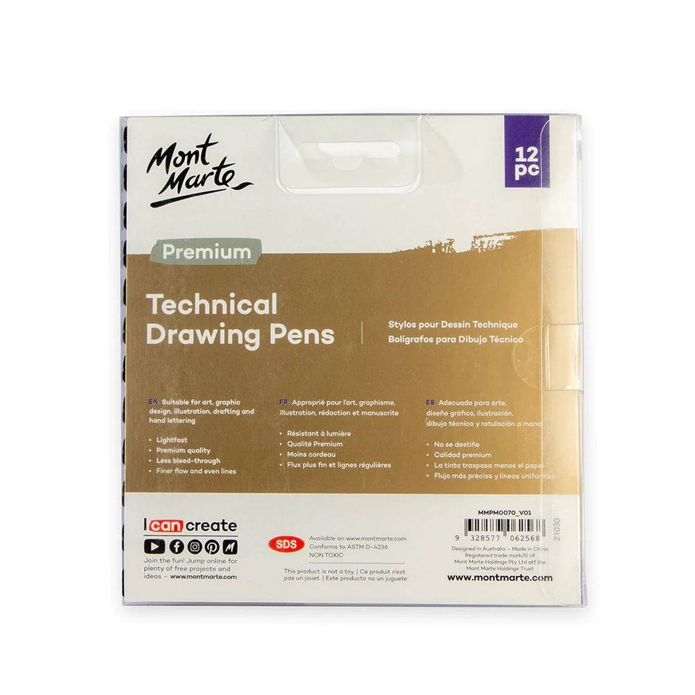 Technical Drawing Pens Premium 12pc