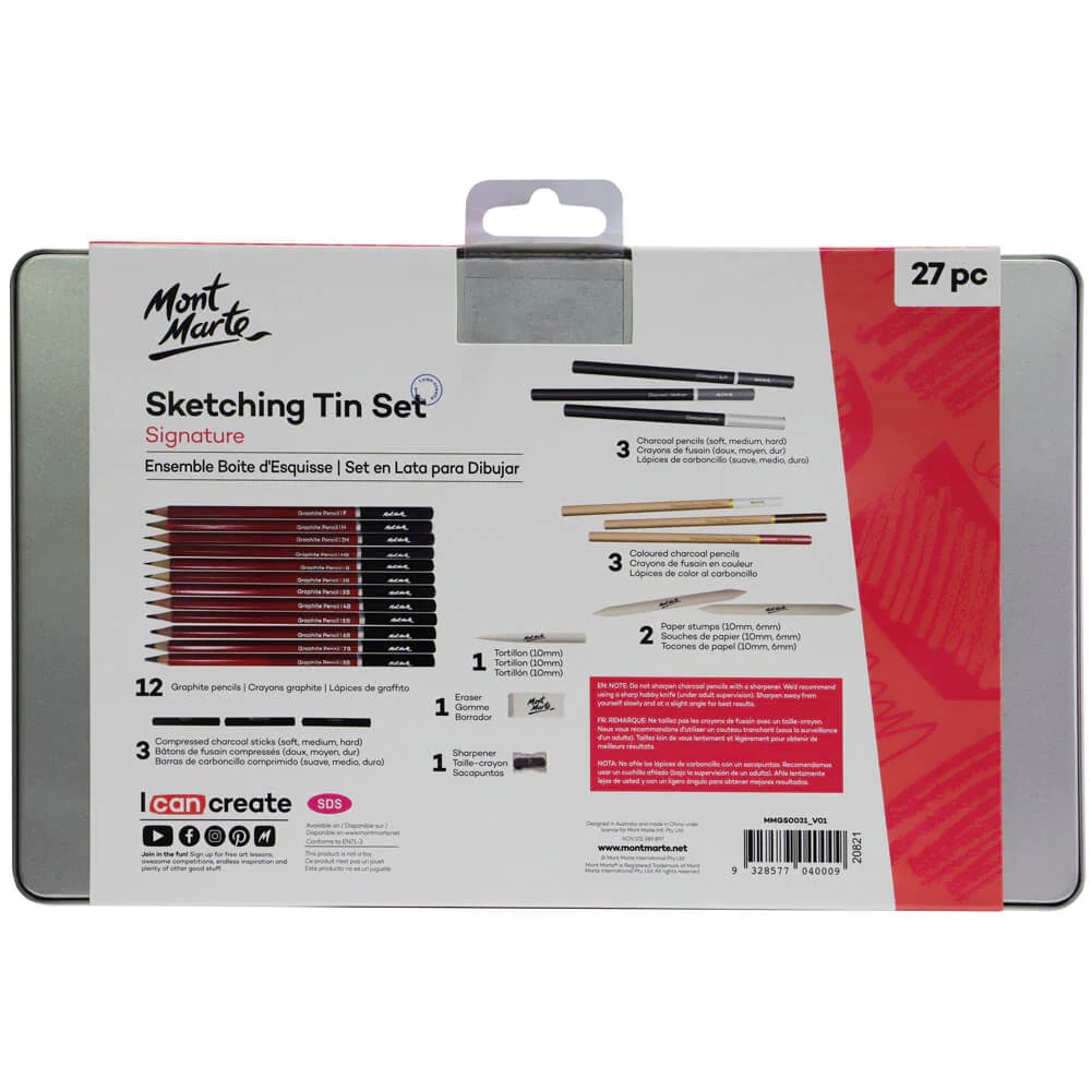 Sketching Tin Set Signature 27pc