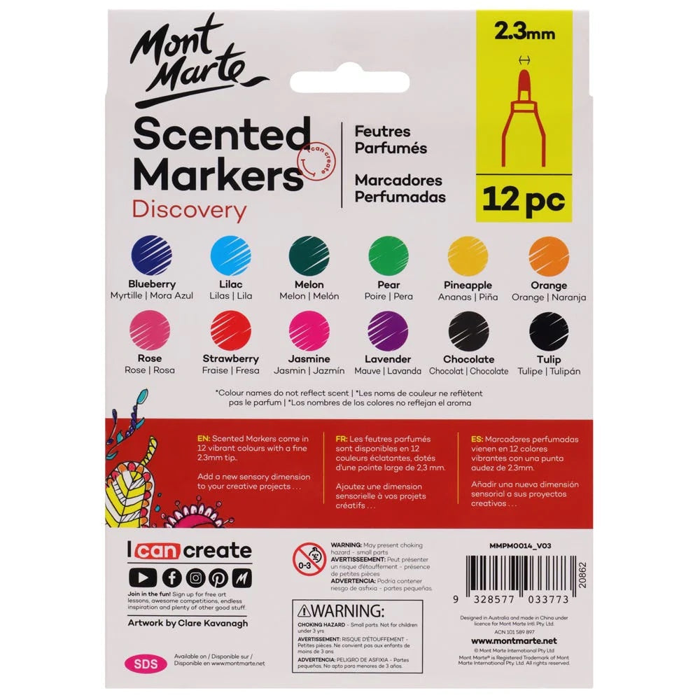 Scented Markers Discovery 2.3mm (0.09in) Tip 12pc