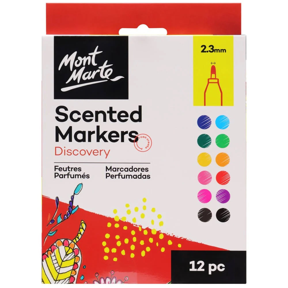 Scented Markers Discovery 2.3mm (0.09in) Tip 12pc
