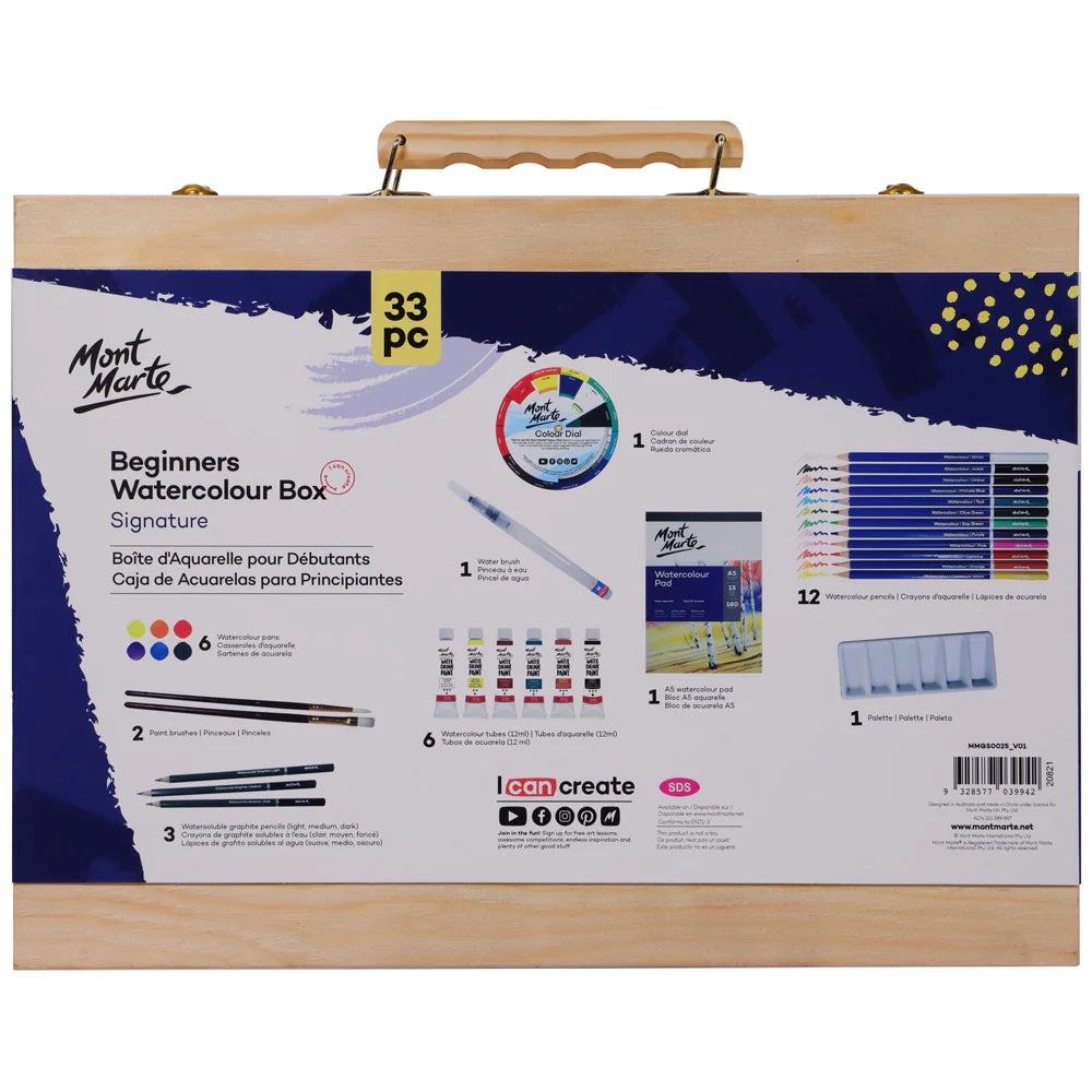 Beginners Watercolour Box Signature 33pc