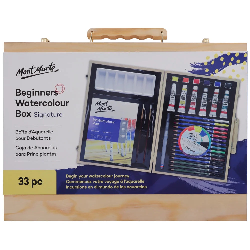 Beginners Watercolour Box Signature 33pc