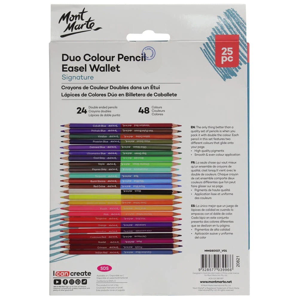 Duo Colour Pencil Easel Wallet Signature 25pc