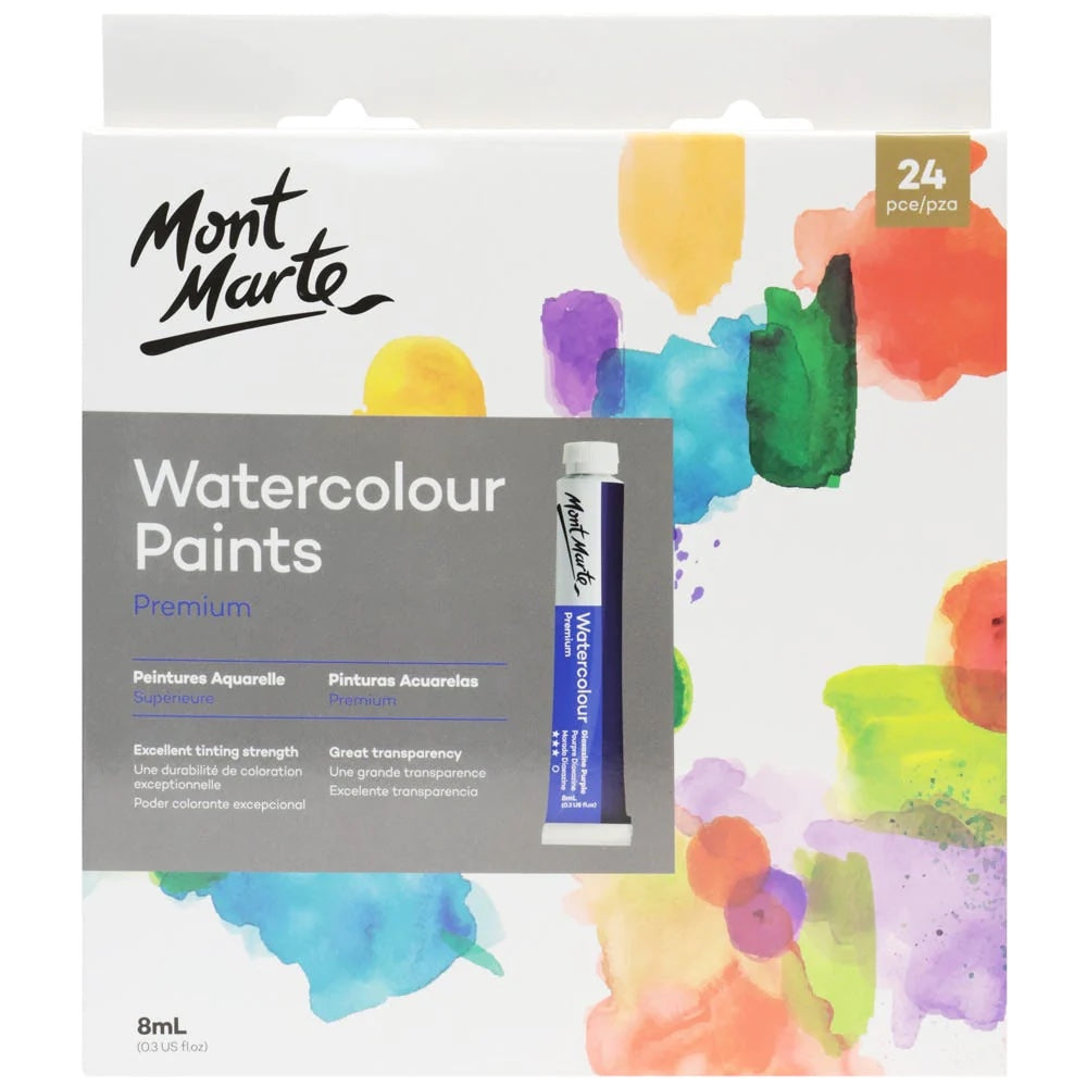 Watercolour Paints Premium 24pc x 8ml (0.3 US fl.oz)