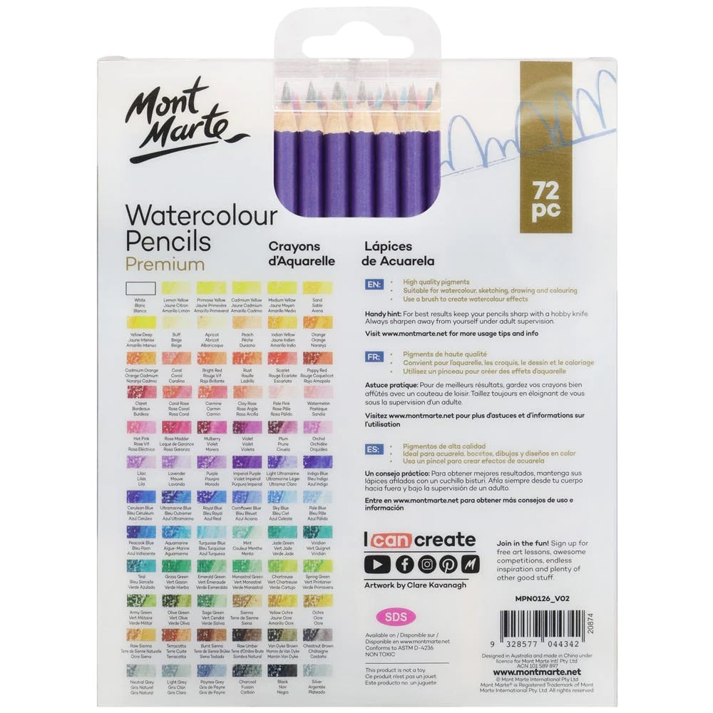 Watercolour Pencils Premium 72pc