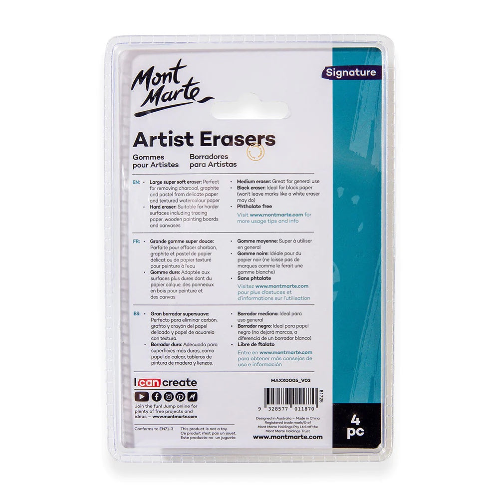 Artist Erasers Signature 4pc