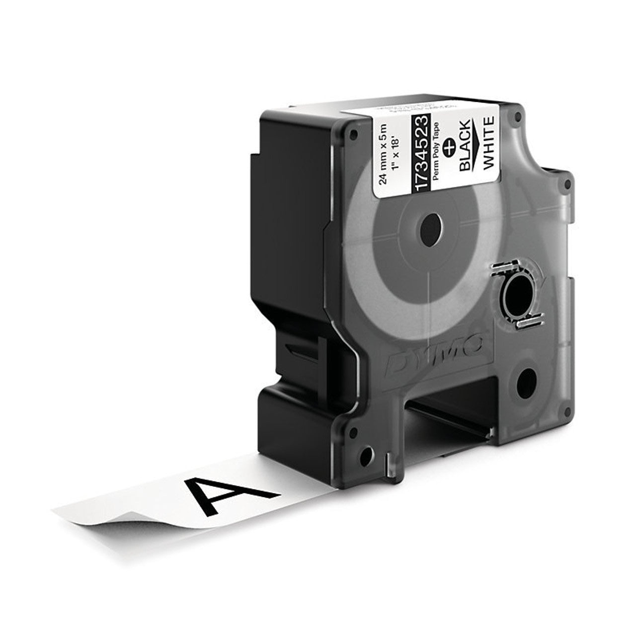 Dymo Rhino 1734523 Industrial Label Tape 24MMX5.5M Permanent Polyester Black  On  White