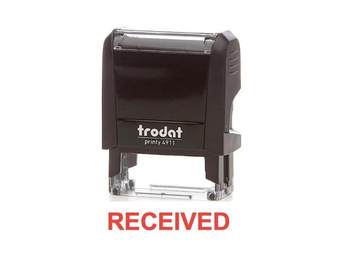 Trodat Printy 4911 Stamp "RECEIVED" - Red