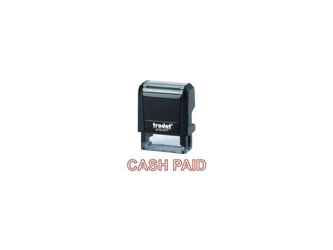 Trodat Printy 4911 Stamp "CASH PAID" - Red