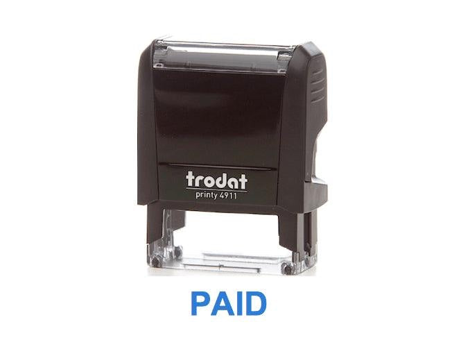 Trodat Printy 4911 Stamp "PAID" - Blue