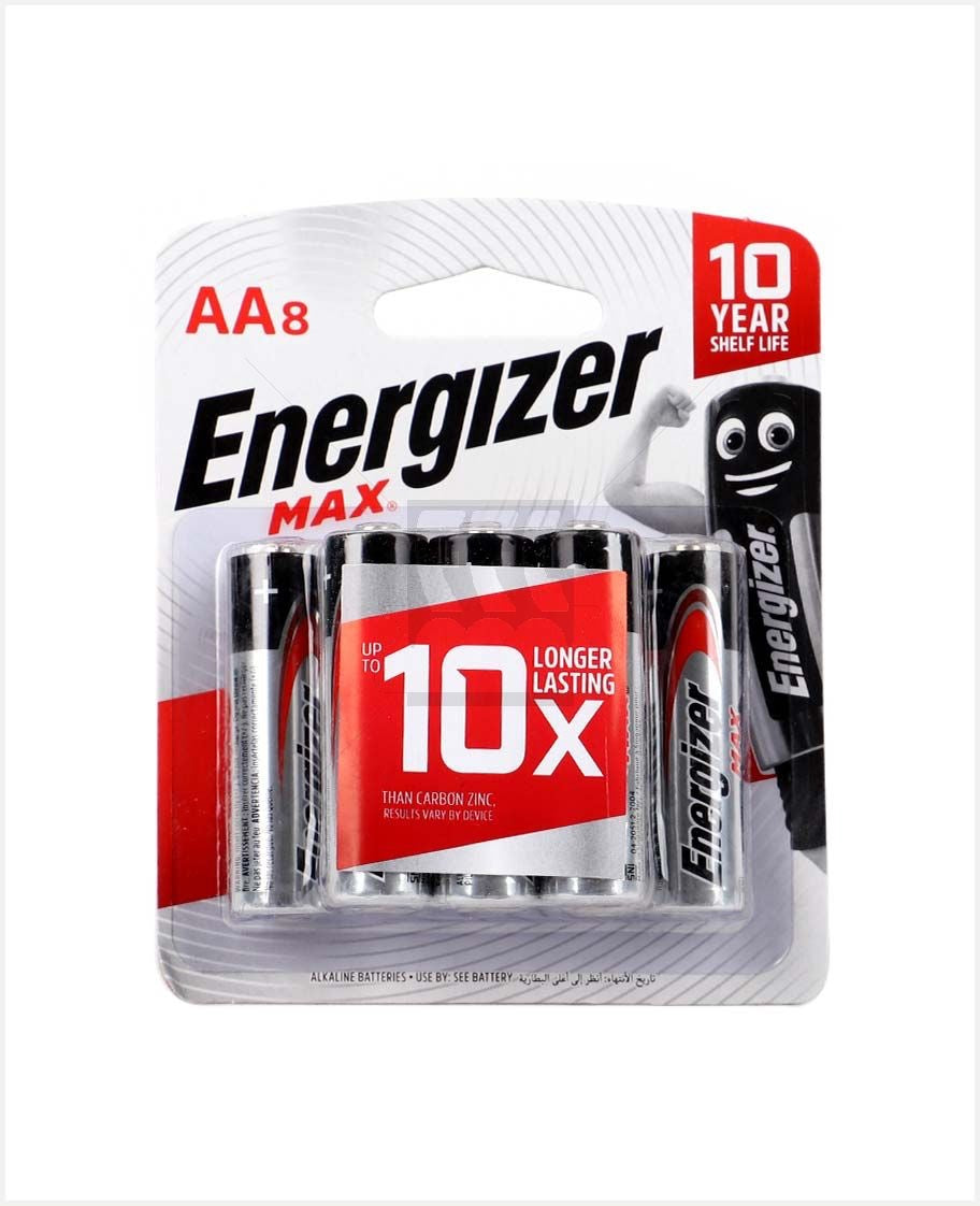 Energizer max battery alkaline AA BP8