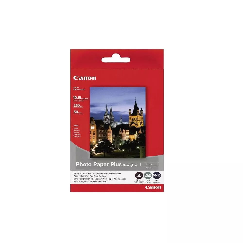 Canon SG-201 Semi-Gloss Photo Paper Plus 4x6" - 50 Sheets