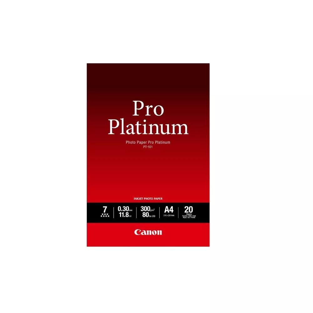Canon PT-101 Pro Platinum Photo Paper A4 - 20 Sheets