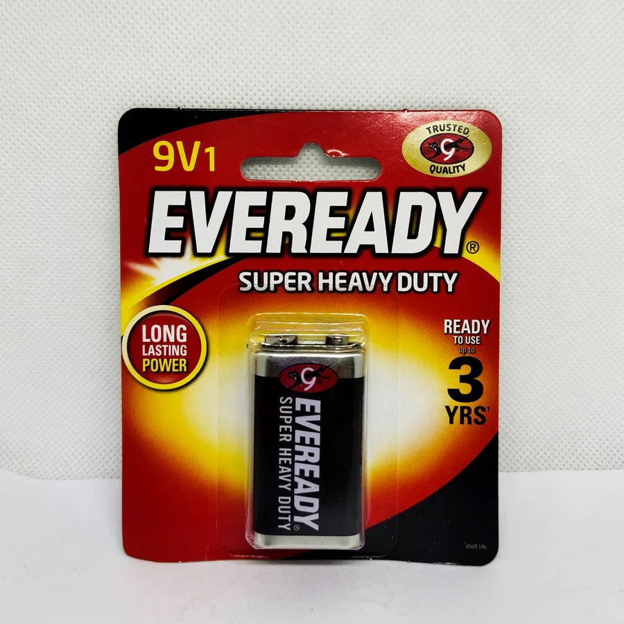 Eveready Super Heavy Duty Battery 1222 9V Black