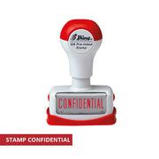 Stamp  making shiny confidential