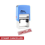 Shiny stamp cancelled