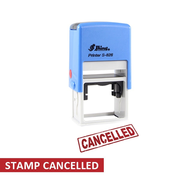Shiny stamp cancelled