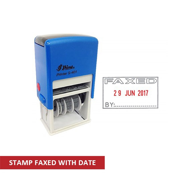 Shiny stamp faxed with date