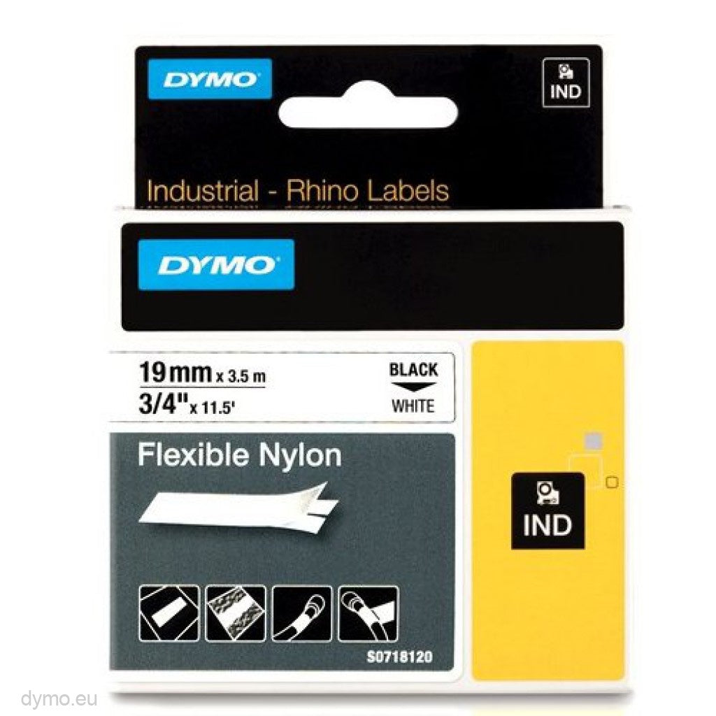 Dymo rhino 19MMX3.5M white nylon