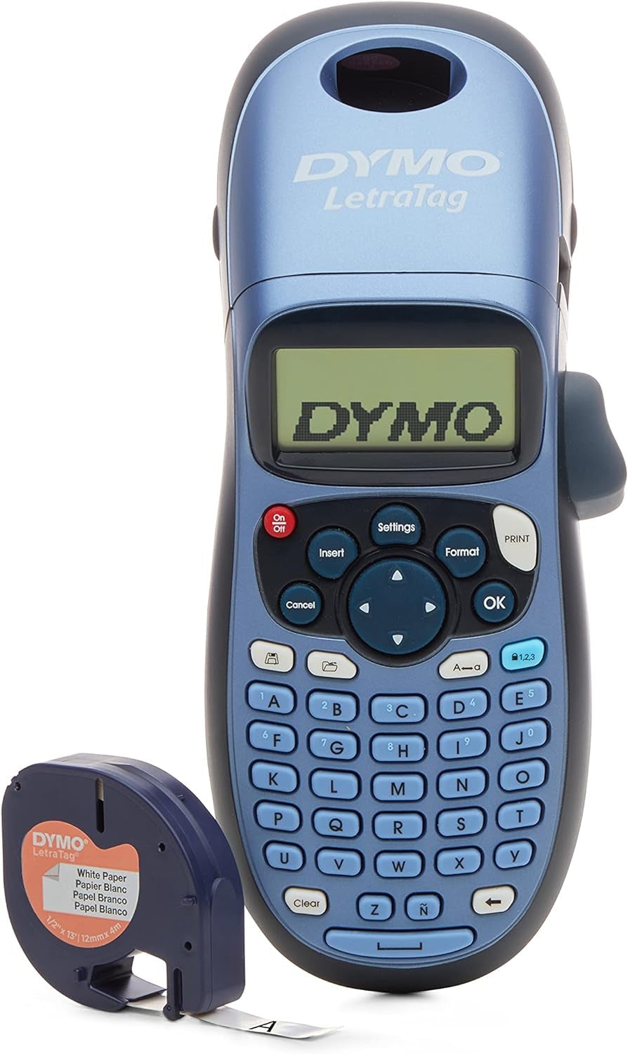 Dymo LetraTag LT-100H Plus Label Maker ABC Keyboard, Blue