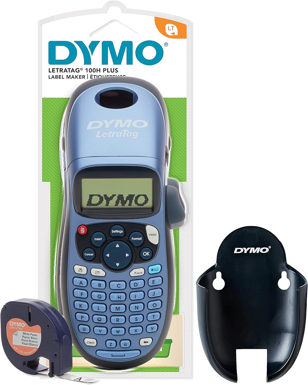 Dymo LetraTag LT-100H Plus Label Maker ABC Keyboard, Blue