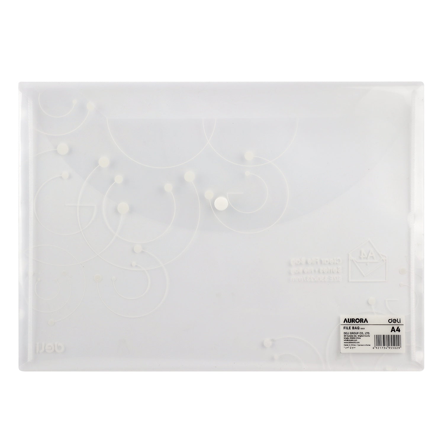 Deli Clear Bag Assorted  A4 , 10 pcs in pack E5502