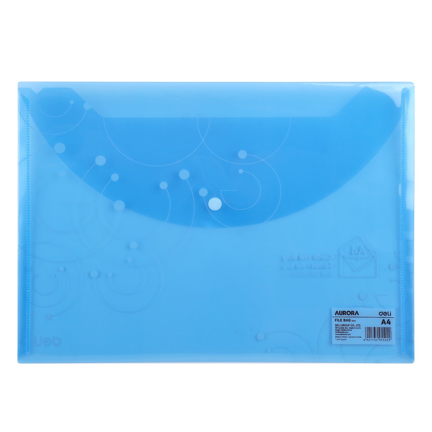 Deli Clear Bag Assorted  A4 , 10 pcs in pack E5502
