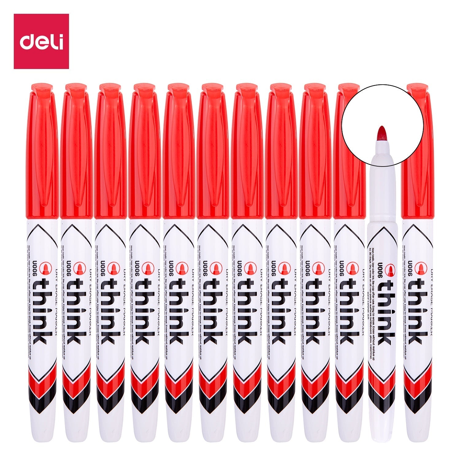 Mini Whiteboard Marker red Deli-EU00640