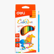 DELI 12 COLOR PENCIL -COLOR RUN