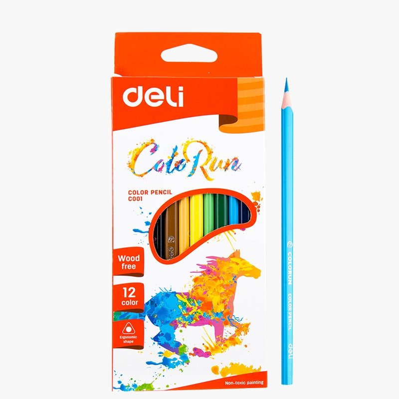 DELI 12 COLOR PENCIL -COLOR RUN