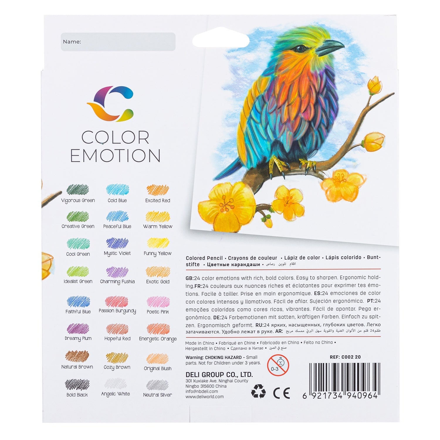 DELI 24 COLOR PENCIL -COLOR EMOTION