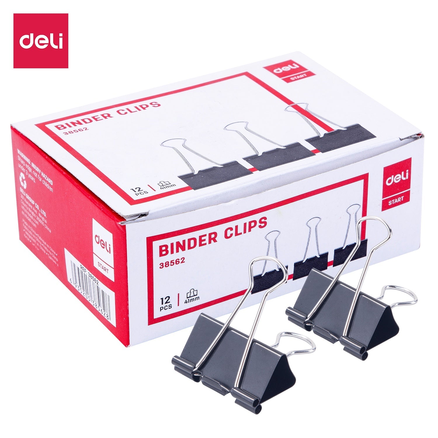 DELI BINDER CLIP, 41mm , 12 pcs / box