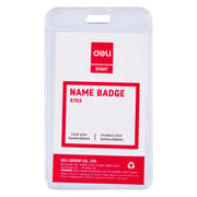 DELI PVC ID PASS 54X90 MM WHITE , 50 PCS/BOX