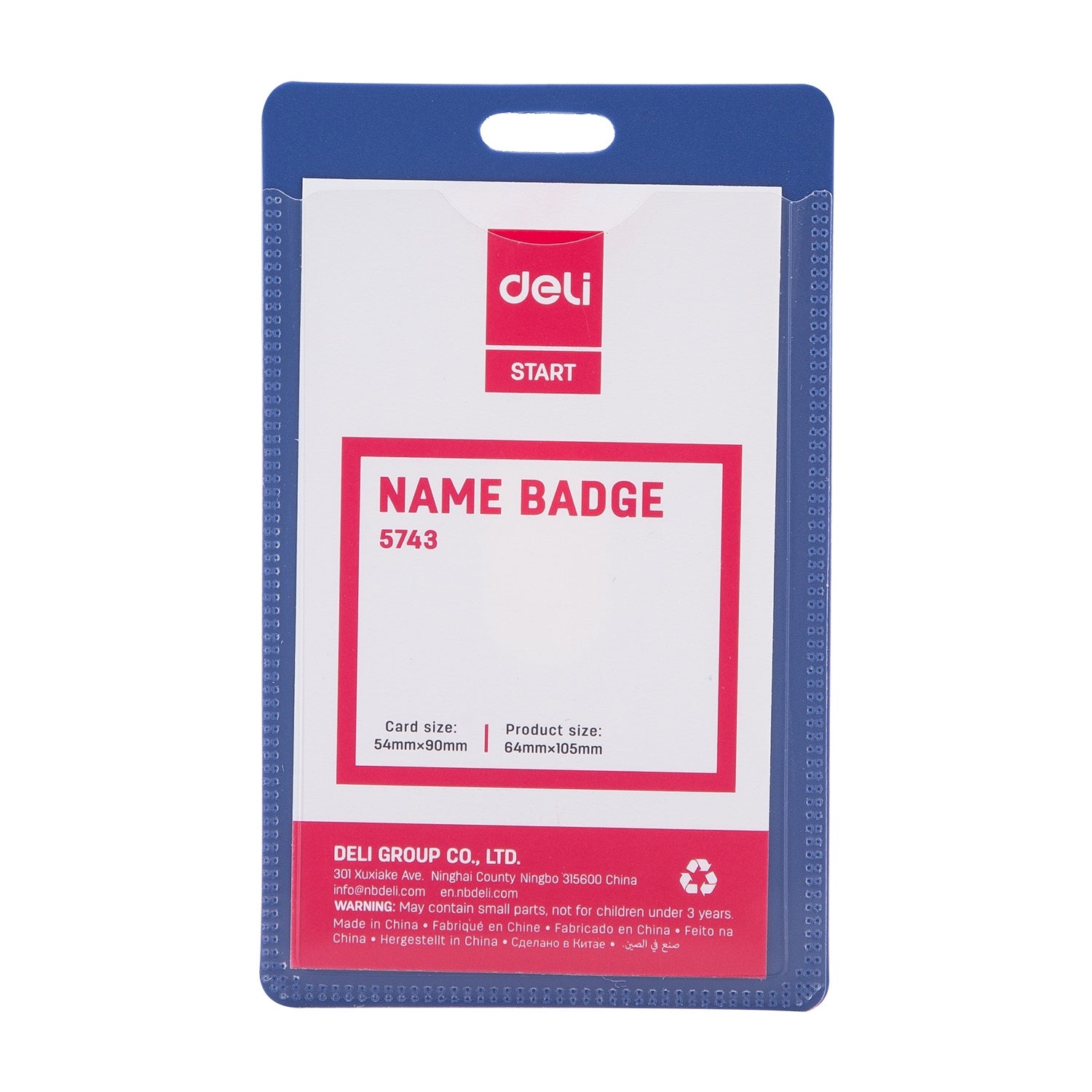 DELI PP ID PASS  54X90 MM BLUE