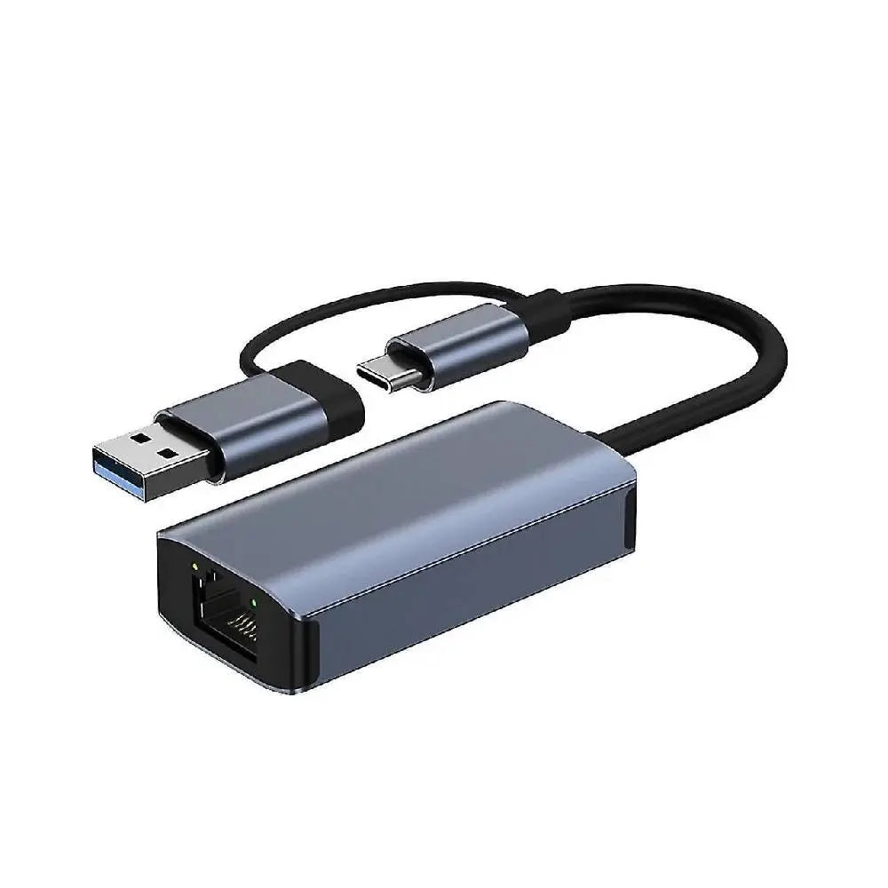 Heatz ZT56 2 In 1 USB Type-C Ethernet RJ45 Adapter