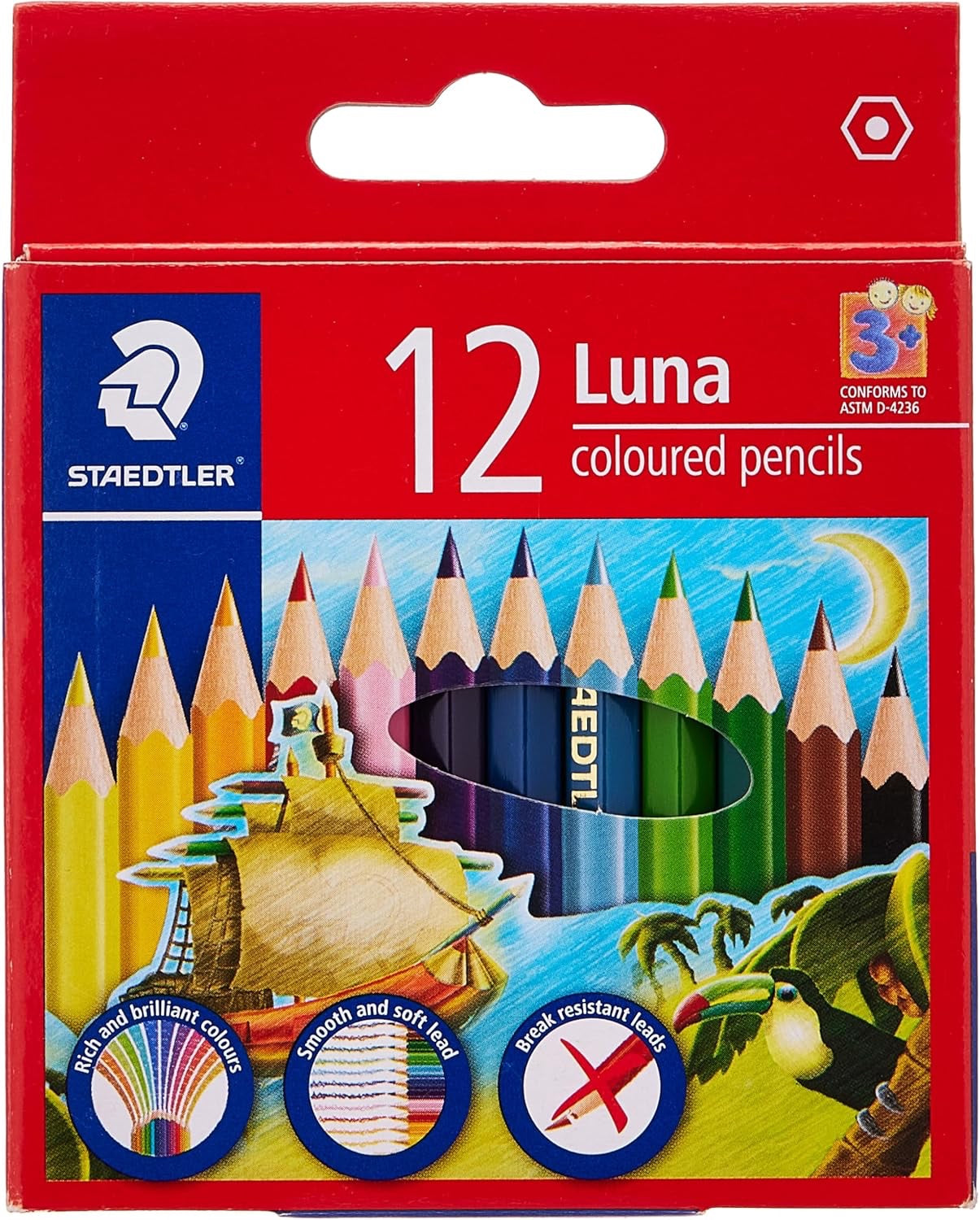 Luna Col. Pencils Short 12col STAEDTLER