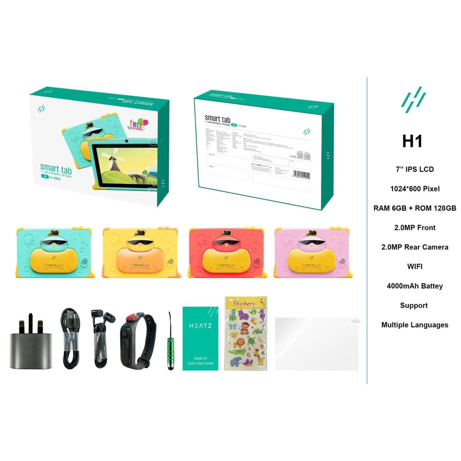 HEATZ SMART TAB 7 INCH / Wi-Fi / H1 - 6GB RAM - 128GB ROM