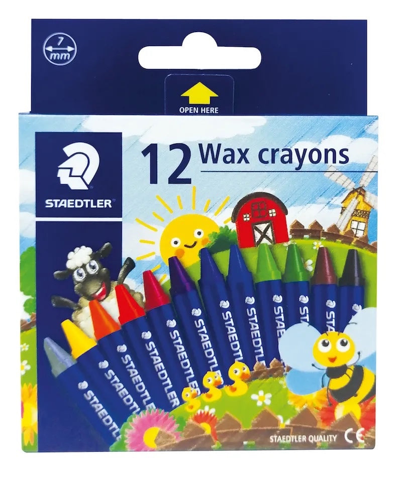 Wax Crayon Staedtler=12col ST-2200-NC12