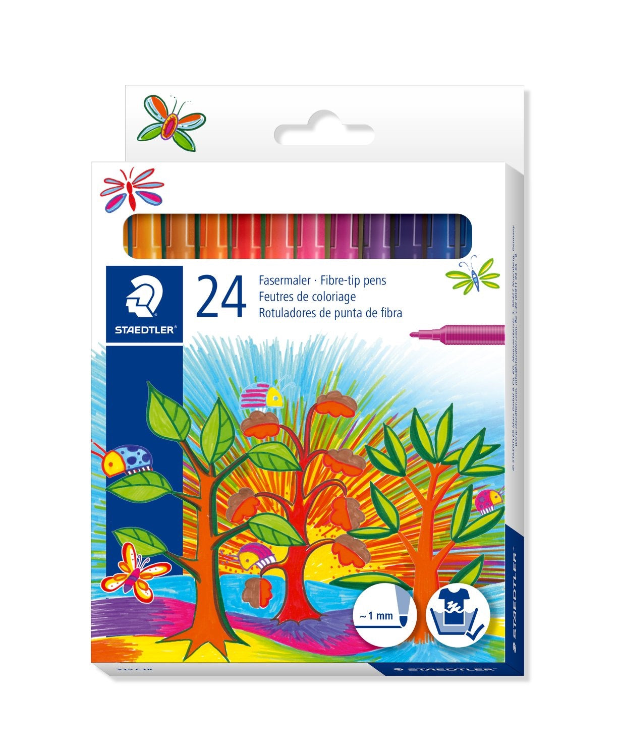 Fiber tip Pen cardboard Set=24col ST-325-C24 Staedtler