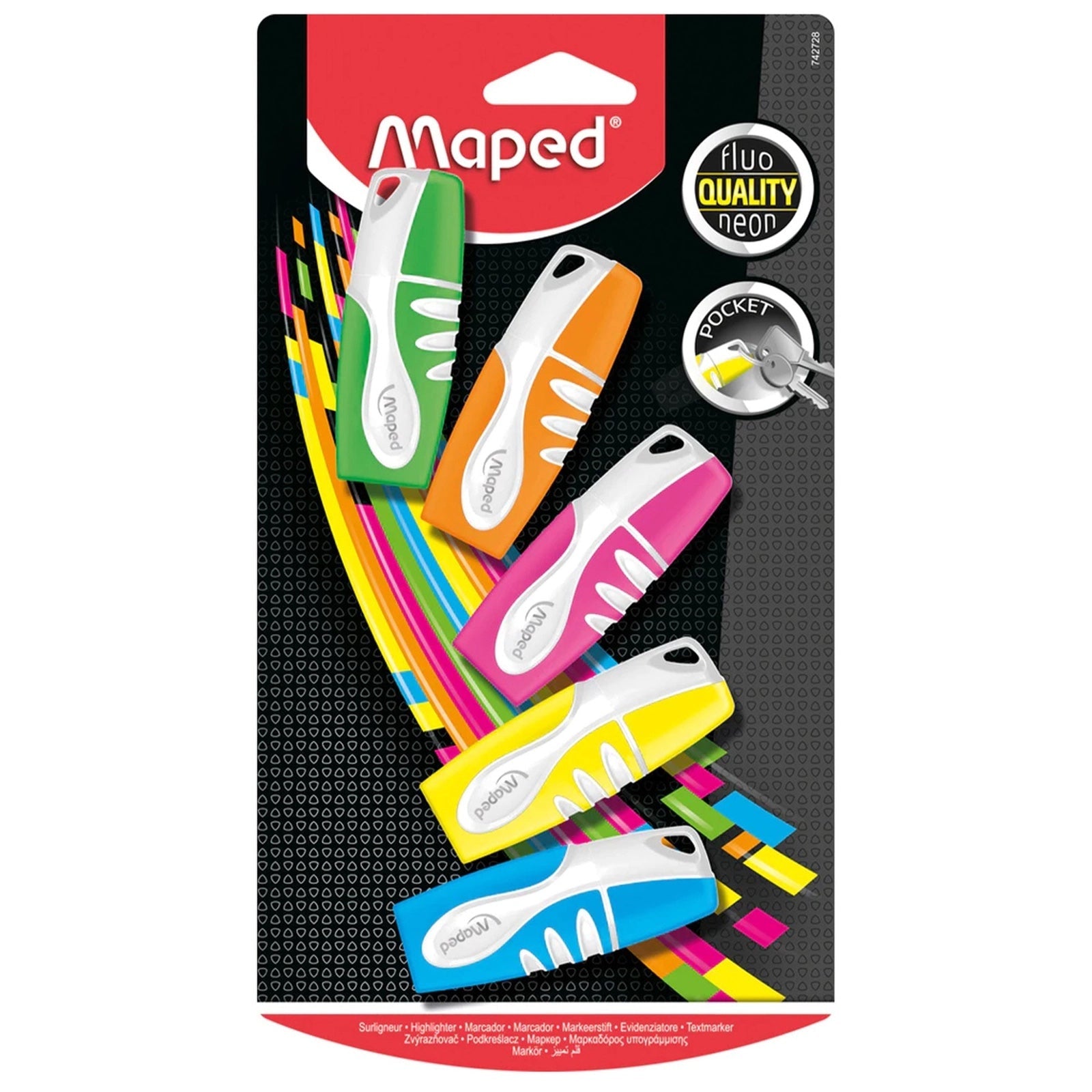 Pocket highlighter blister=5col Maped-742728