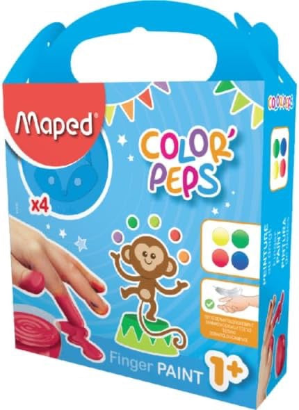 Color'peps finger paint pot 80gx4 col MD-812510